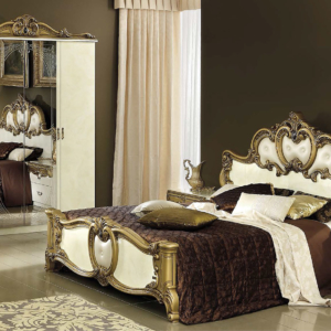 κλασσικό χρυσό κρεβάτι ιταλικό