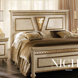 luxury μπεζ χρυσό κρεβάτι
