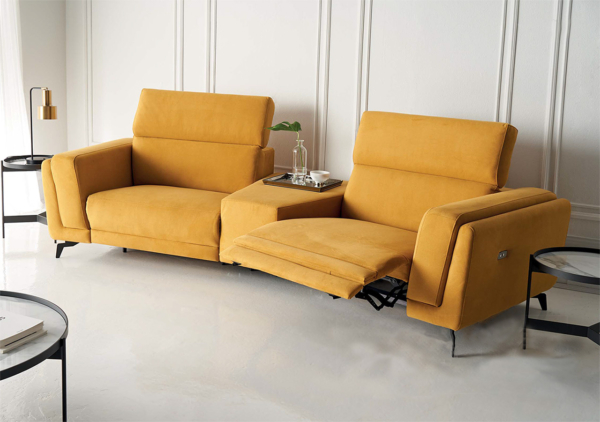 καναπές με μηχανισμούς relax και θύρα usb