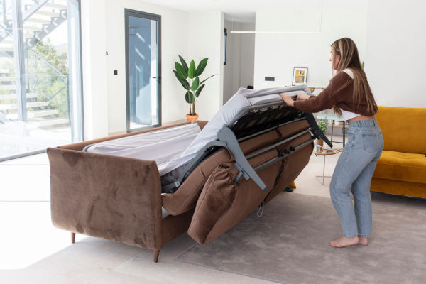 καναπές με μηχανισμό κρεβατιού ιδανικός για σκούπα ρομπότ