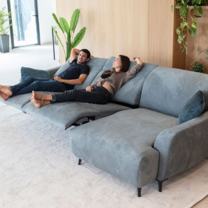 καναπές γωνία με μηχανισμούς relax
